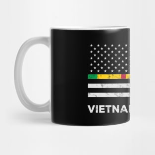 Vietnam Veteran Thin Line American Flag Pride Mug